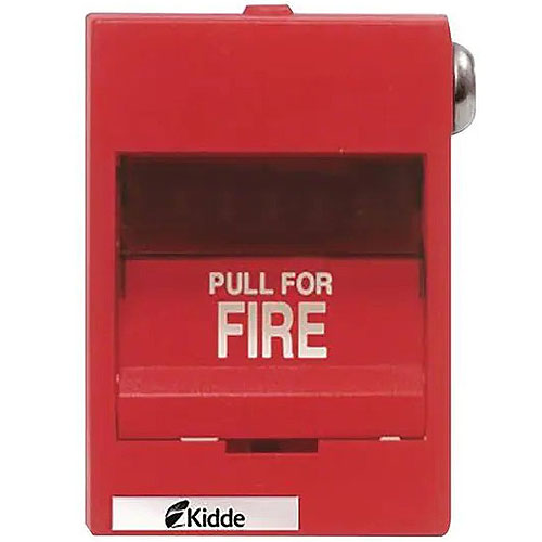 Kidde K-276B-1110 Fire Alarm Pull Station, Single Action, Finish Red, Surface or Flush Mounting