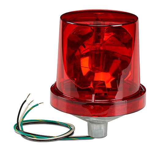 Federal Signal 225-120R Electraray 225XL Series Rotating Incandescent Light, 120VAC, Red