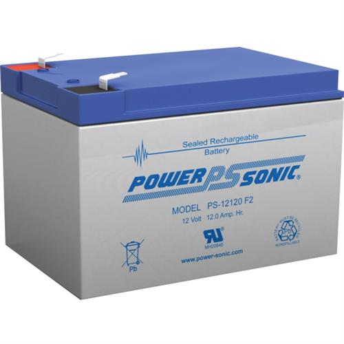 Power Sonic PS-12120F2 12V 12Ah Rechargeable Sealed Lead Acid Battery