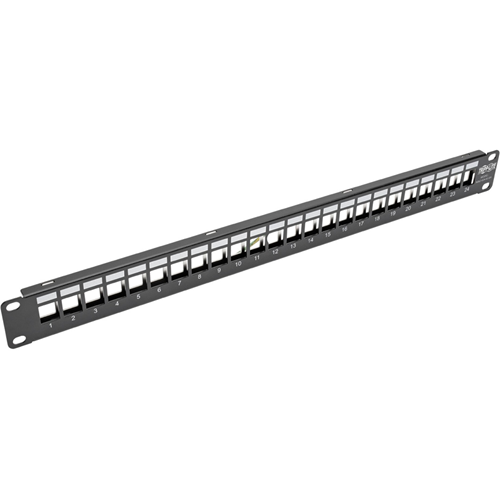 Tripp Lite 24-Port Shielded Blank Patch Panel RJ45 USB HDMI Cat5e/6 1URM TAA