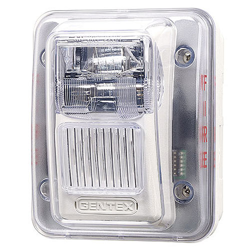 Gentex WGEC24-75WWLP Low Profile WGEC Outdoor Weatherproof Strobe, 24 VDC, 75 Candela, White