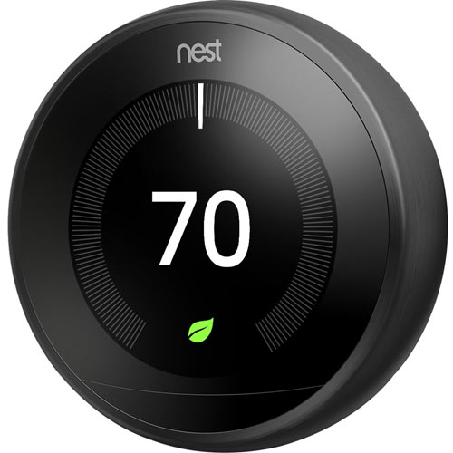 Google T3016US Nest Learning Thermostat, Carbon Black, 3rd Gen