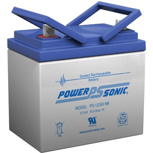 Power Sonic PS-12350NB 12V 35Ah, Rechargeable Sealed Lead Acid Battery with NB Terminal