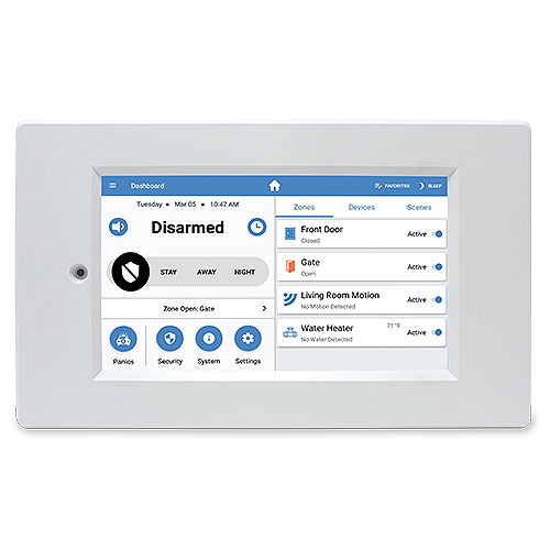 alula RE657WF-R Wireless Flat-Mount Alarm Touchpad with WiFi DeviceLink Card (for Connect+ Panel)