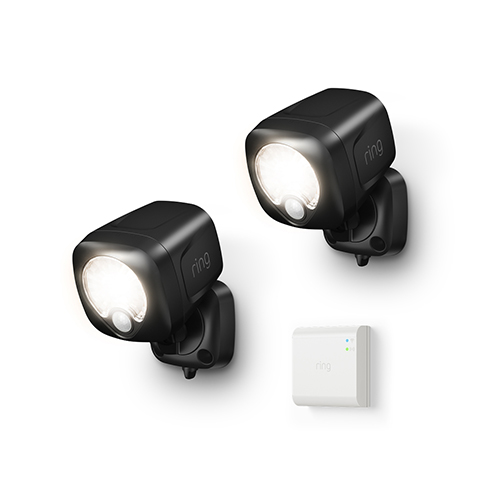 Ring 5B12X9-BEN0 Smart Lighting Spotlight Kit, 2 Spotlights + 1 Bridge, Black