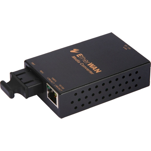 EtherWAN Mini-Sized 10/100BASE-TX to 100BASE-FX Media Converter