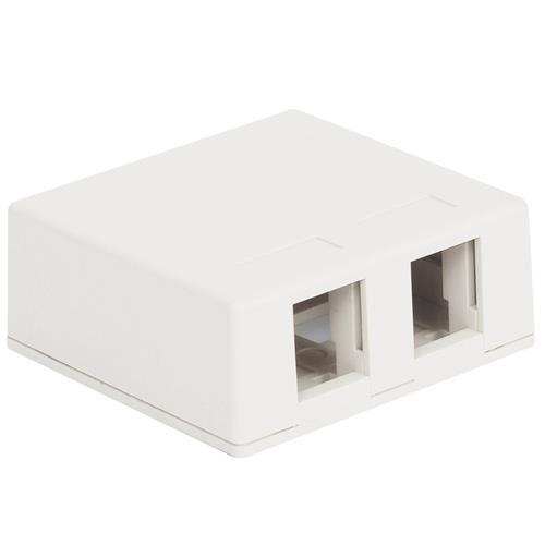 ICC IC107BC2WH Surface Mount Box, 2 Port, 25-Pack, White