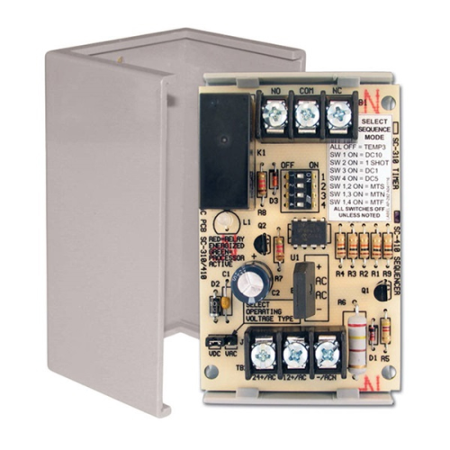 Grey Cabinet Sequencing Relay 5 Amp- 30-120 Volt