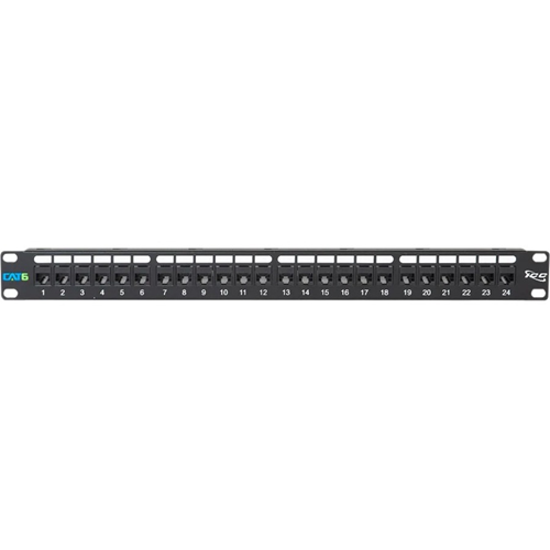 ICC CAT6 Feed-Through Patch Panel with 24 Ports and 1 RMS