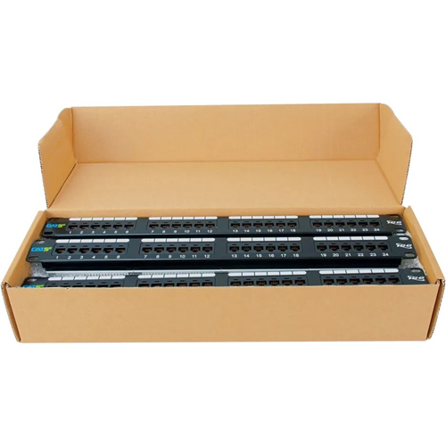 ICC CAT5e Patch Panel with 24 Ports and 1 RMS in 6-Pack