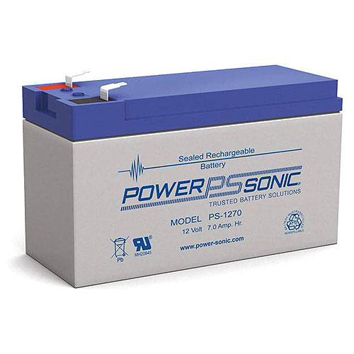 Power Sonic PS-1270F2 12V 7Ah Rechargeable Sealed Lead Acid Battery with F2 Terminal