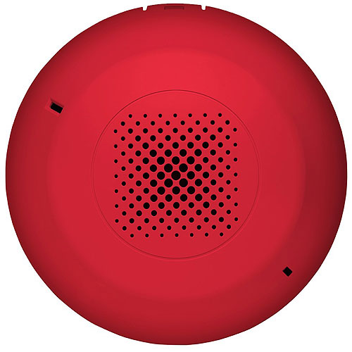 Kidde EGCSRN Genesis Ceiling Speaker, Red, No Marking. Room Side Wiring Plate included