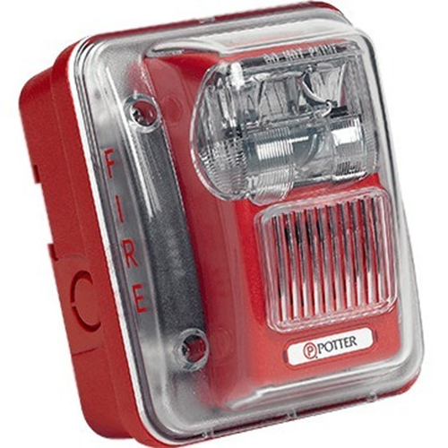 Potter HS-24-WP Series Weatherproof 75 Candela Wall Mount Horn Strobe