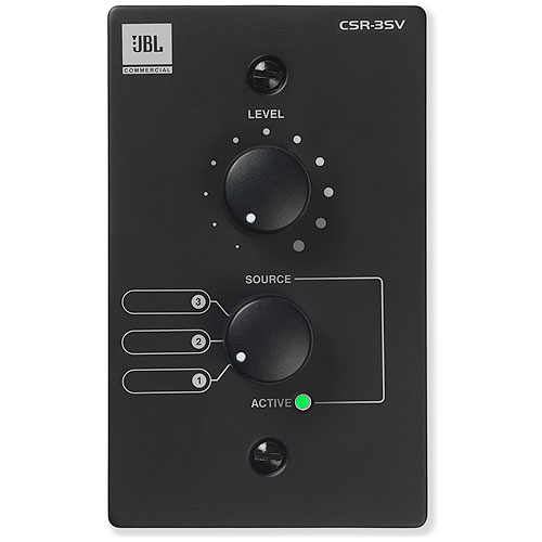 JBL CSR3SVBLKV Wall-Mounted Remote Control for CSM Mixers, Black