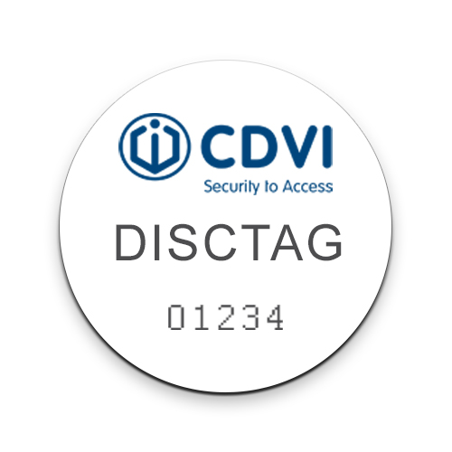 CDVI DISCTAG25 Mini PVC Adhesive Tag