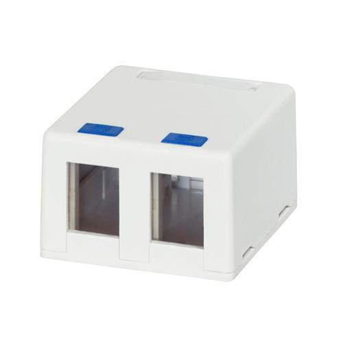 2 Port Surface For Keystone Modules- White