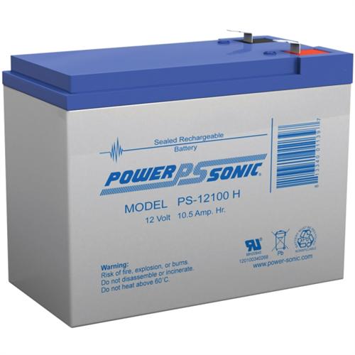 Power Sonic PS-12100H 12V 10.5Ah Rechargeable Sealed Lead Acid Battery