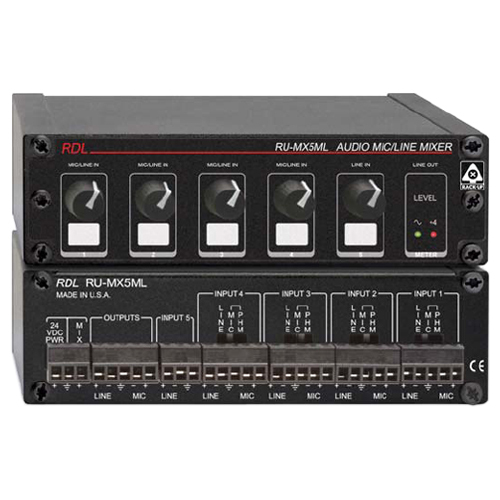 RDL RACK-UP RU-MX5ML Audio Mixer