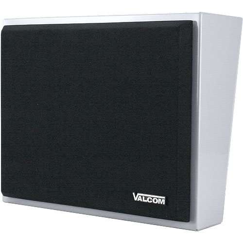 Valcom V-1052c 8 in. Amplified Wall Speaker, Metal, Black