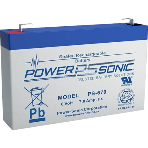 Power Sonic PS-670 6V 7Ah Rechargeable Sealed Lead Acid Battery