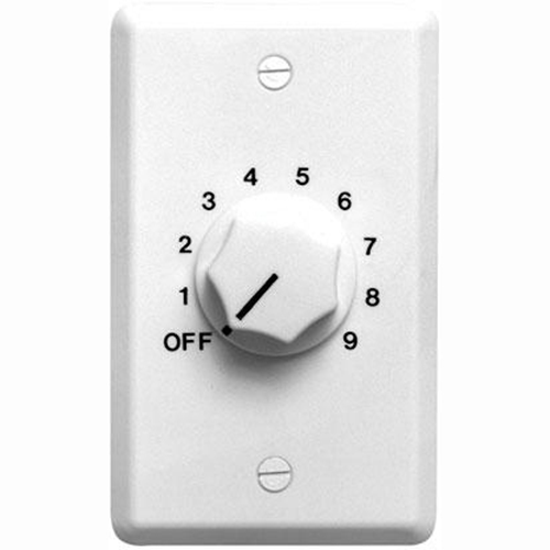 Speco 50W 70/25 Volt Wall Plate Volume Control, White