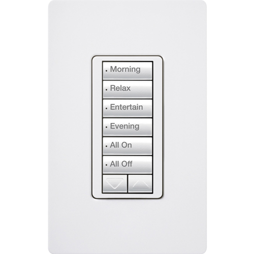 Lutron RadioRA 2 RRD-W6BRL-BI Hard Wire Controller