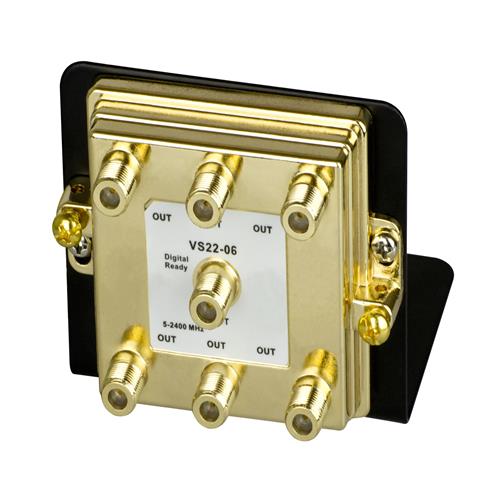 6 Way Splitter 2 Gig On Mounting Bracket