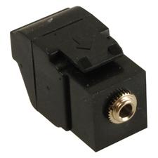 ICC IC107SAPBK 3.5 mm Stereo Audio Coupler Module with Push-pin, Black