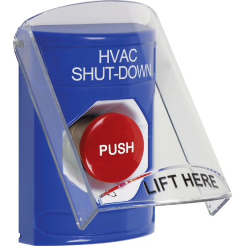 Safety Technology Blue Turn To Reset Stopper Station With Shield Hva