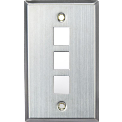 Leviton QuickPort 3 Socket Faceplate