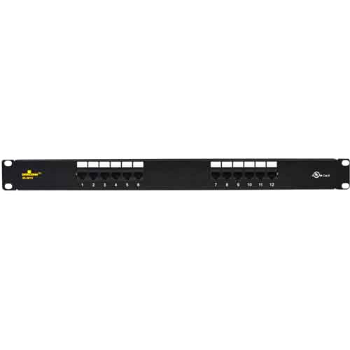 DataComm Cat 5e Universal 12 Port Patch Panel