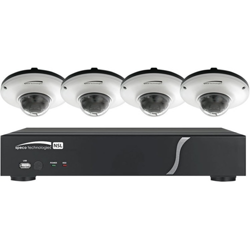 Speco 4 Ch. Plug & Play Network Video Recorder and IP Camera Kit