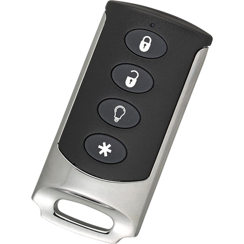 Interlogix TX-E101 Four Button Chrome Wireless Keyfob