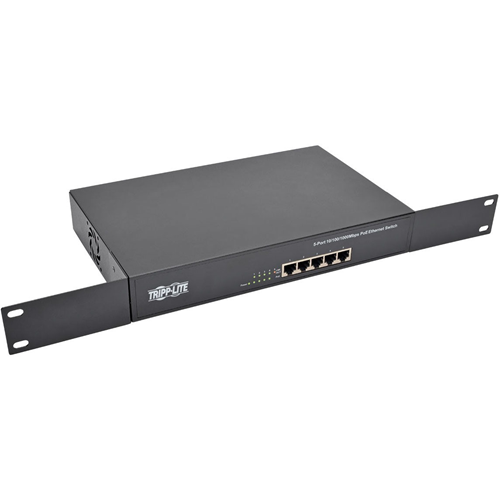 Tripp Lite 5Port Gigabit Ethernet Switch Rackmount Unmanaged w/PoE Metal 1U