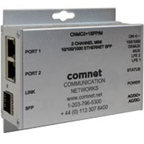 ComNet 2 Channel 10/100/1000 Mbps Ethernet Electrical To Optical Media Converter