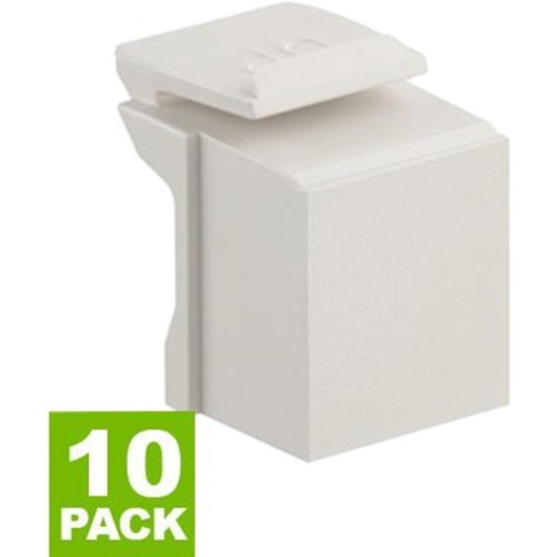 Leviton Blank QuickPort Insert, 10-Pack, Light Almond, 41084-0BT