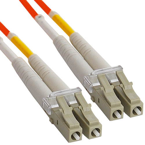 ICC ICFOJ1M702 LC Duplex Multimode 50/125 (OM2) Fiber Optic Patch Cable in Orange, 2M