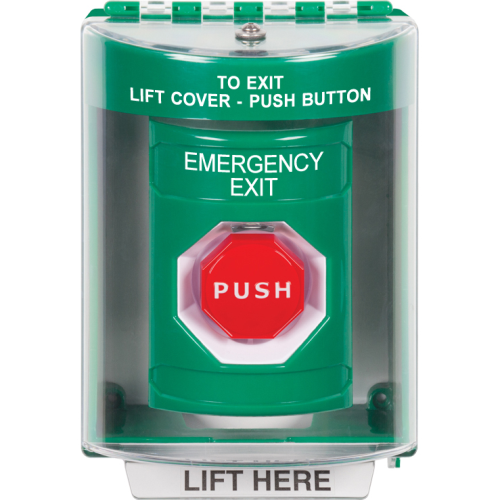 Safety Technology Green Button, 13220 Cvr, Pneum.Timer, Emergeny Exixt