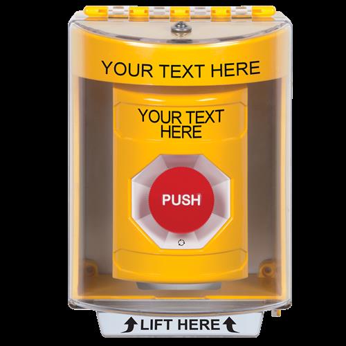 Safety Technology Yllw Push Button- Ttr, 13210 Cvr & Custom Label