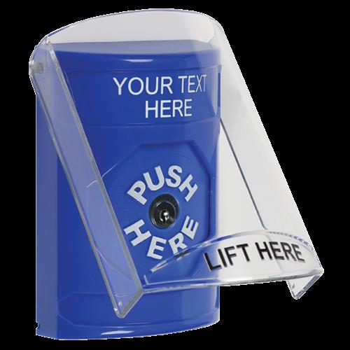 Safety Technology Blue Key To Reset Stopper Station With Shield Cust