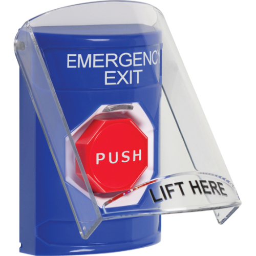 Safety Technology Blu Stppr Sta, Mmntry, Stppr Shld Cvr, Emergency Exit