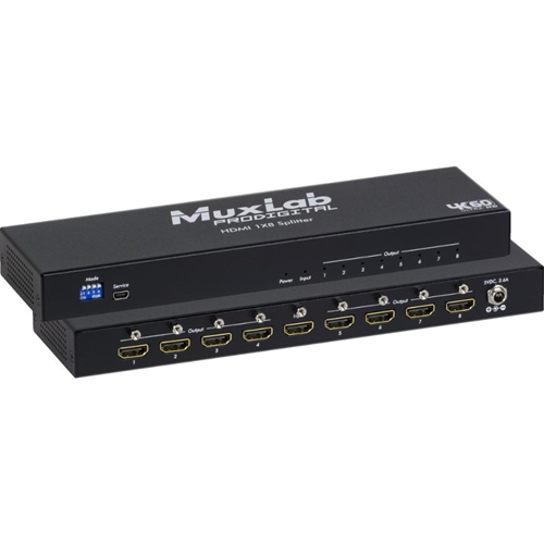 MuxLab HDMI 1X8 Splitter, 4K60