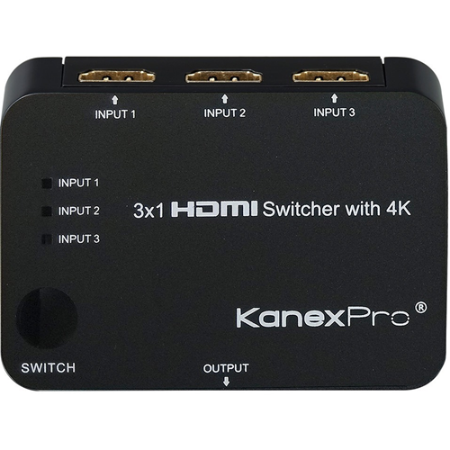 KanexPro 3x1 HDMI Switcher with 4K Support