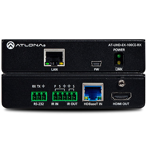 Atlona AT-UHD-EX-100CE-RX 4K/UHD HDMI Over 100m Hdbaset Receiver W