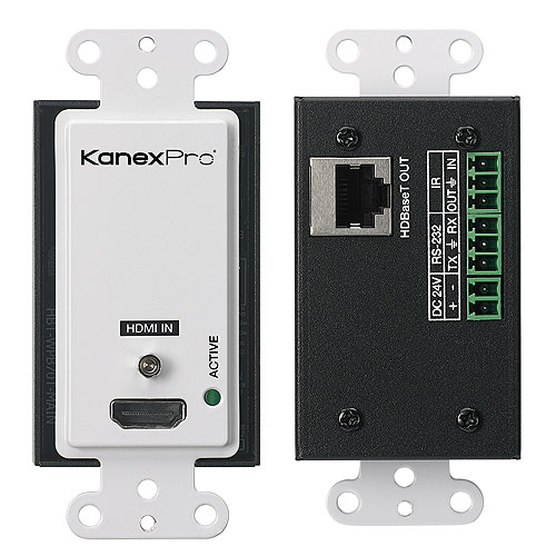 KanexPro Single HDMI 2.0 Wallplate over HDBaseT 70M w/ IR & POC Receiver Set