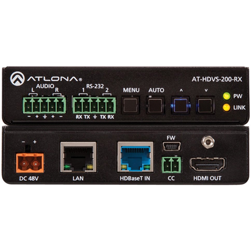 Atlona Ethernet-Enabled HDBaseT Scaler with HDMI and Analog Audio Outputs