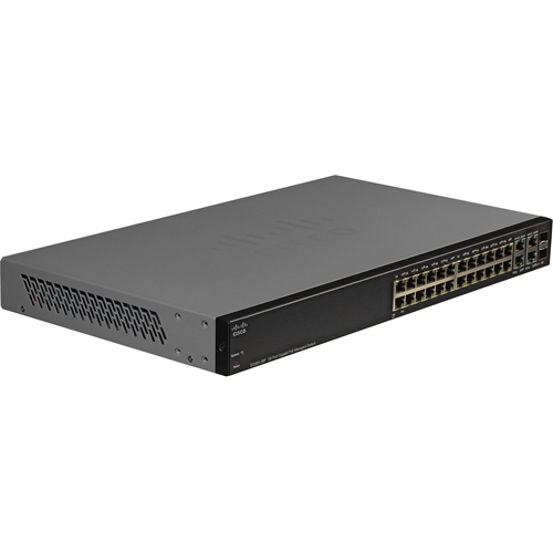 MuxLab Cisco SG300-28P 28-Port Gigabit PoE Managed Switch