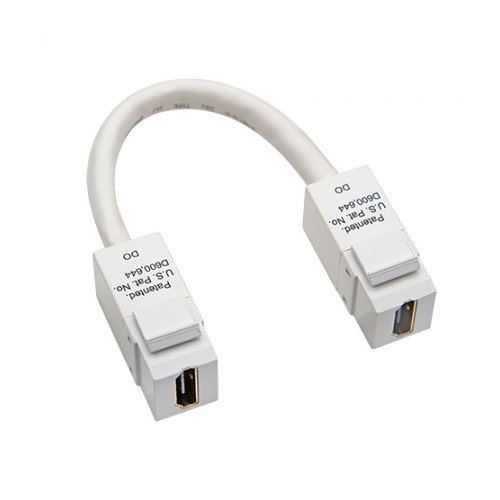 Platinum Tools HDMI to HDMI Keystone Pigtail, White