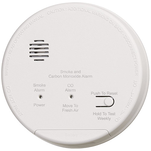 Gentex GN503FF Combination Photoelectric Smoke and Carbon Monoxide Alarm, 2 Sets Form A/Form C Relay Contacts, 120VAC with 9VDC Battery Backup