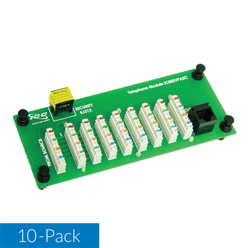 ICC ICRESVPA3D Telephone Expansion Module with RJ-31X and 8 Ports in 10-Pack